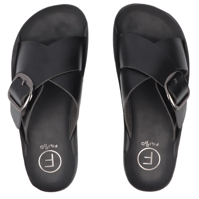 Klapki Filippo DK6891/26 BK czarne