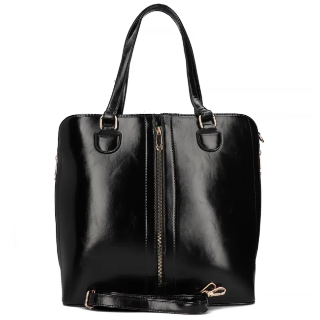 Black handbag ebon zip
