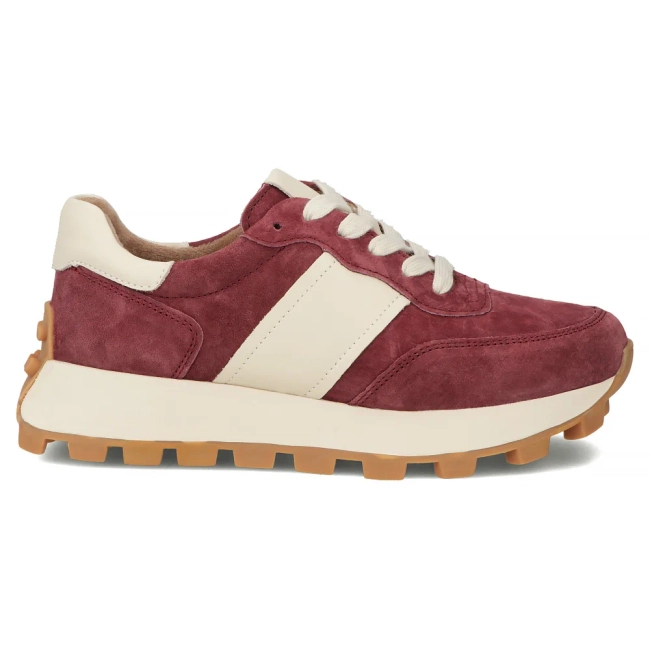 Skórzane sneakersy Filippo DP7112/25 BG bordowe