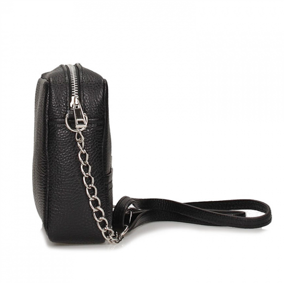 Handbag Toscanio Leather Messenger Bag B6 black