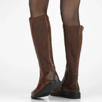 Skórzane kozaki Remonte R6594-24 brązowe