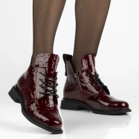 Leather ankle boots Filippo DBT7239/25 BG burgundy