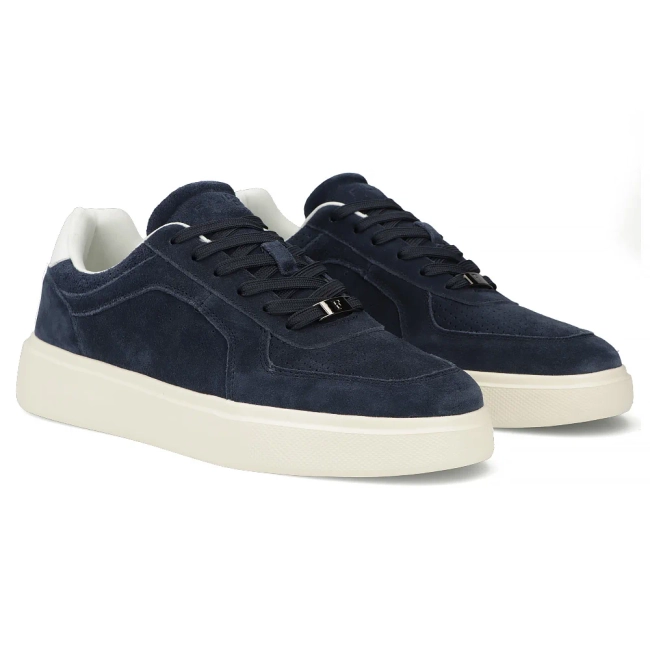 Skórzane sneakersy Filippo MSP7841/26 NV granatowe