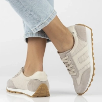 Skórzane sneakersy Filippo DP7564/26 BE beżowe