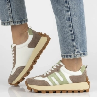 Leather sneakers Filippo DP6743/25 WH BE white beige