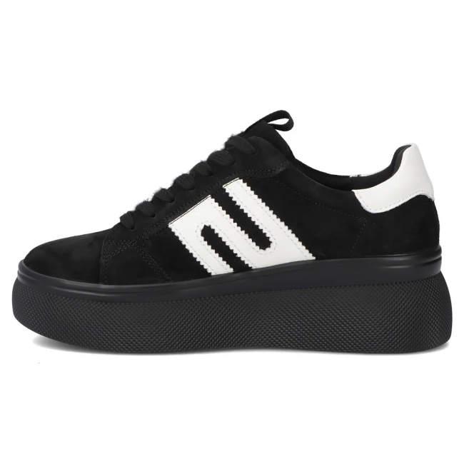 Leather sneakers Filippo DP7175/25 BK black