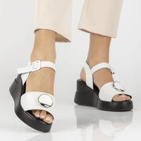 Leather sandals Filippo DS4411/23 WH white