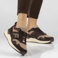 Skórzane sneakersy Filippo DP7881/26 BR brązowe