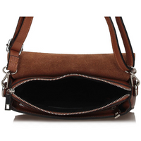 Handbag Toscanio Messenger Bag Leather Suede Flap A179 red