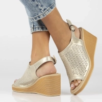 Leather sandals FilippoDS6053/24 GO gold