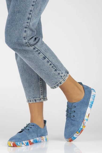 Leather shoes Filippo DP6206/24 BL blue