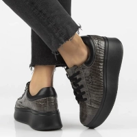 Leather sneakers Filippo DP7412/25 GR CR grey