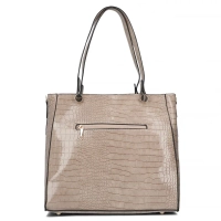 Szara torebka shopper croc effect