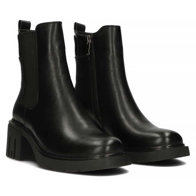 Botki na obcasie Filippo DBT4080/22 BK czarne