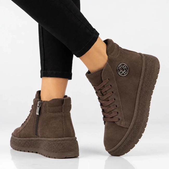 Leather platform ankle boots Filippo DBT8090/26 D BR brown