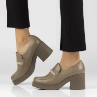 Leather shoes Filippo 20157 fango