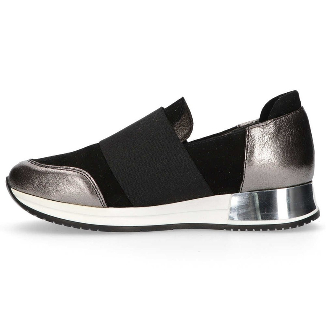 Shoes Filippo 018 Black Suede/Nickel