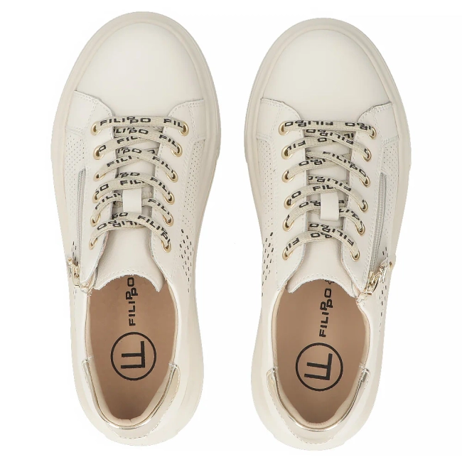 Leather sneakers Filippo DP6704/25 BE beige