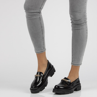 Leather shoes DP3219/21 BK black