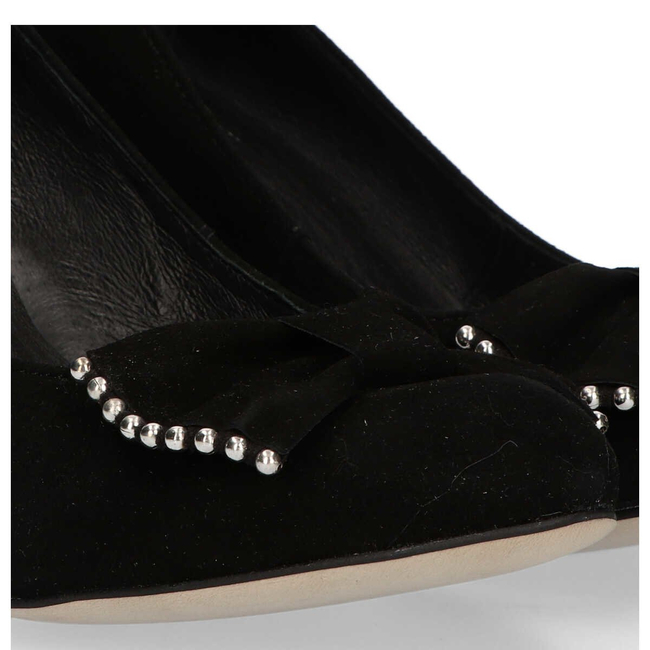 Czółenka Filippo 1430 Czarny zamsz