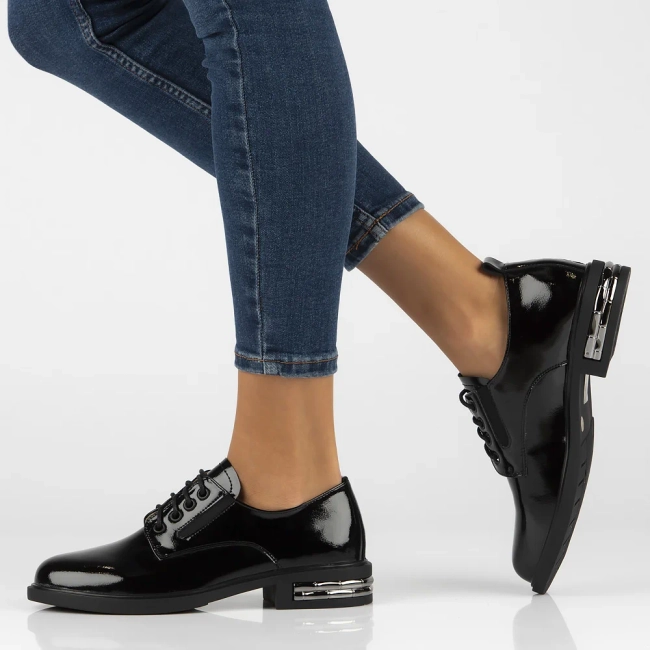 Leather shoes Filippo DP6189/24 BK L black