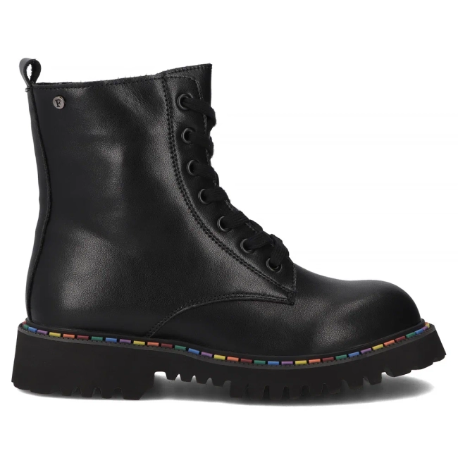 Skórzane botki typu workery Filippo DBT7428/25 BK czarne