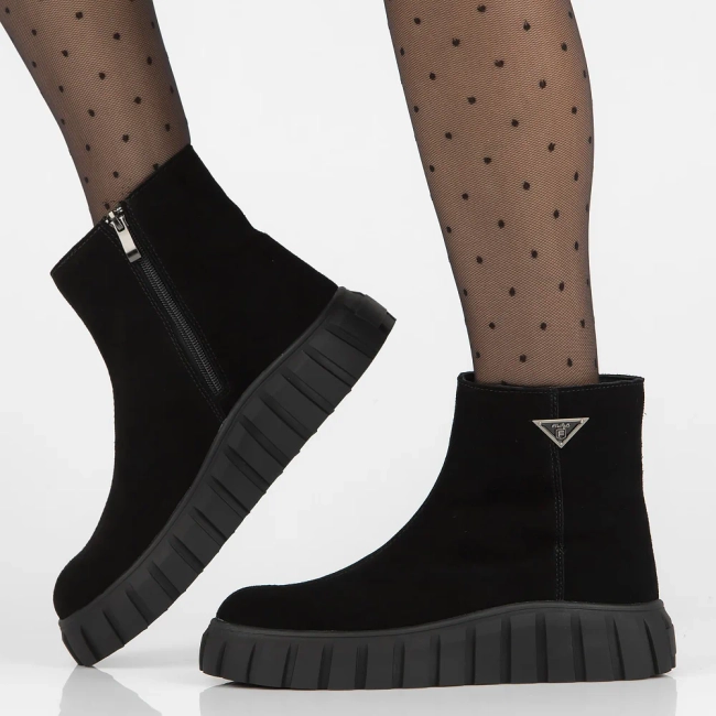 Leather ankle boots Filippo DBT6301/25 BK black