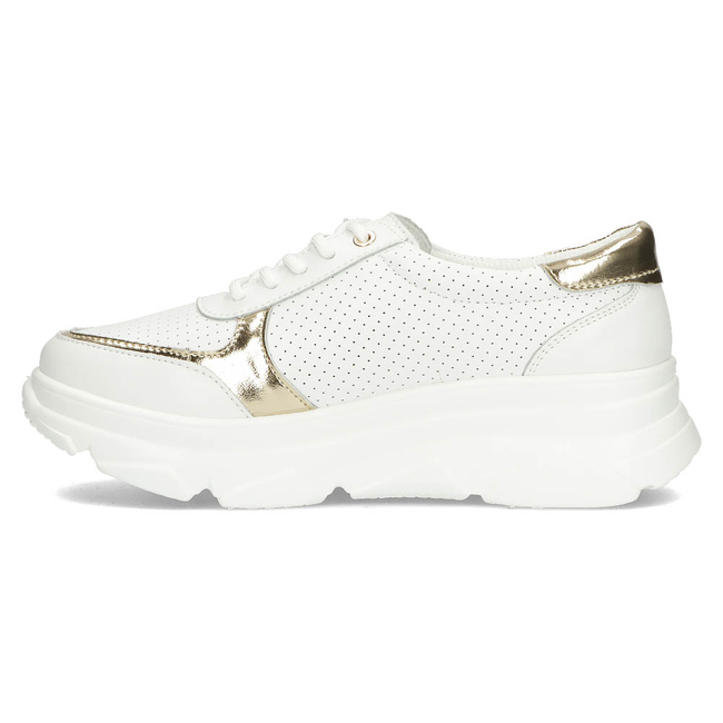 Skórzane Sneakersy Filippo DP2138/22 WH GO białe