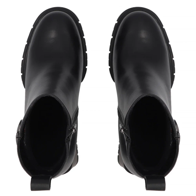 Leather heeled ankle boots Filippo DBT8187/26 BK black