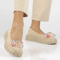 Leather shoes Filippo DP4682/24 BE beige