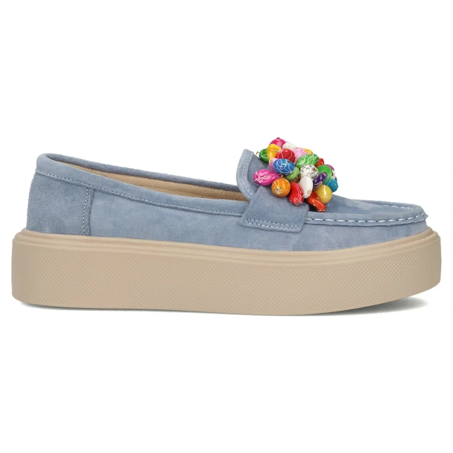 Leather loafers Filippo DP6765/25 BL blue