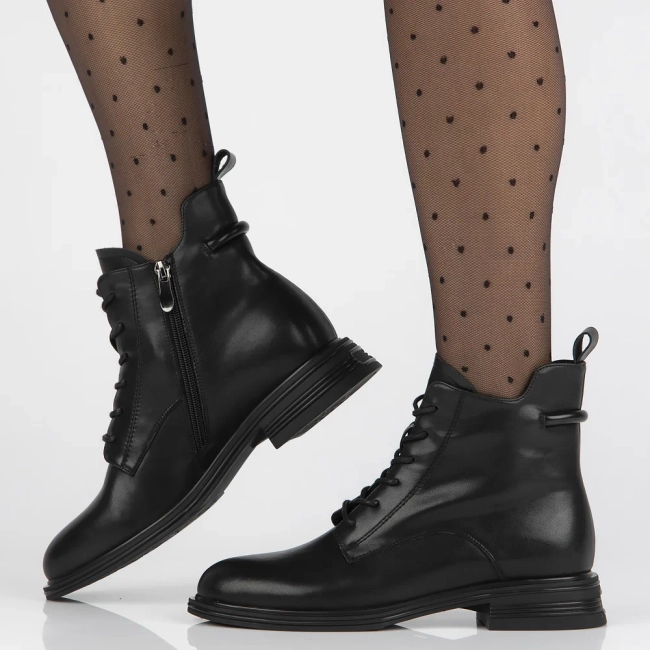 Leather ankle boots Filippo DBT6582/24 BK black