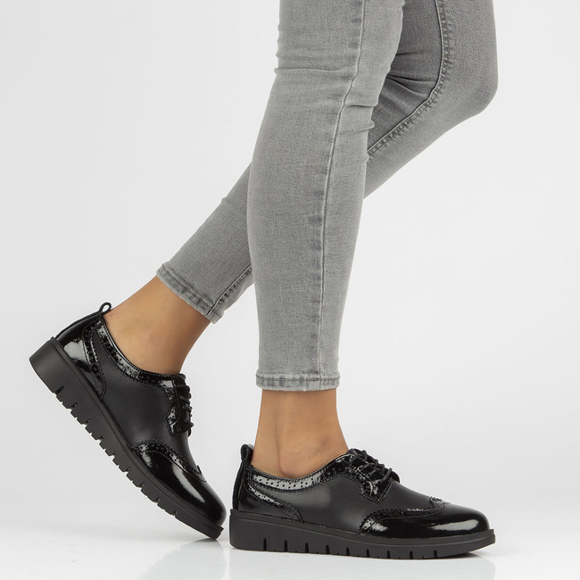 Skórzane półbuty Filippo DP3206/21 BK czarne