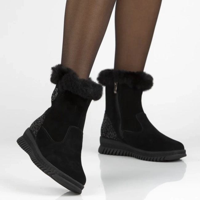 Leather ankle boots Filippo DBT7271/25 BK black