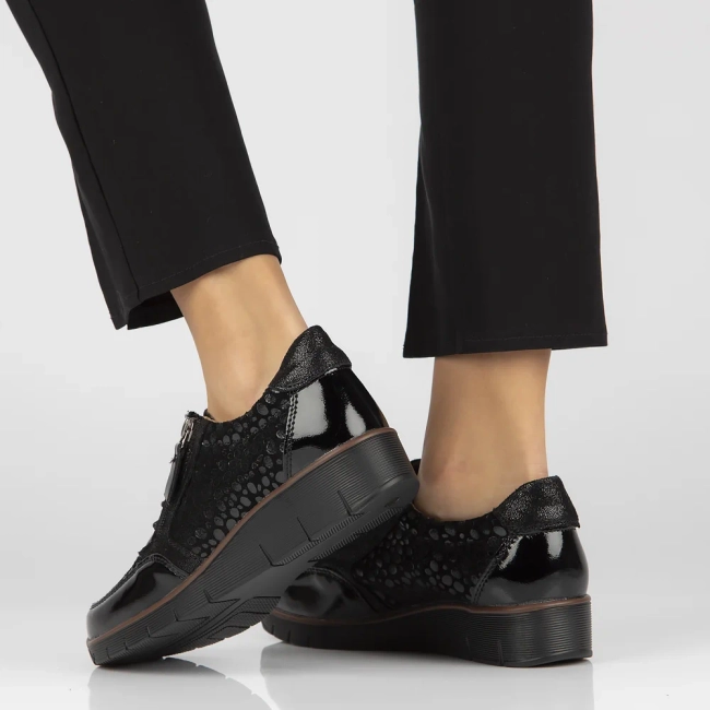 Leather shoes Filippo DP4912/23 BK L black