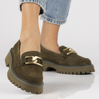 Leather shoes Filippo DP4916/23 KH khaki