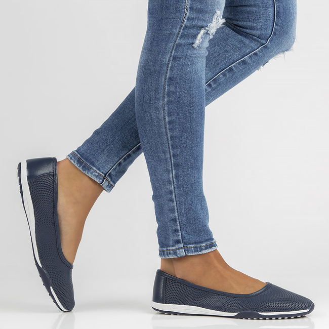 Leather shoes Filippo DP3681/22 NV navy blue