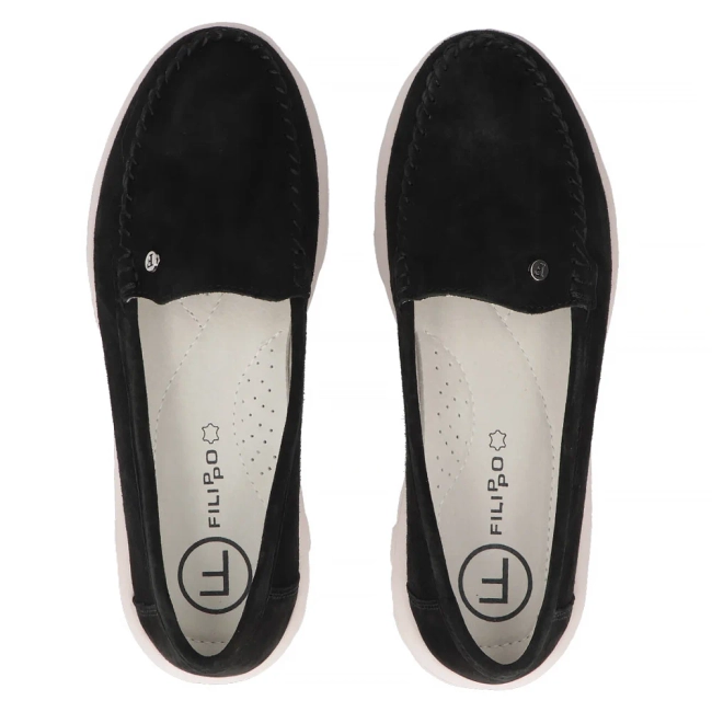 Leather loafers Filippo DP6751/25 BK black