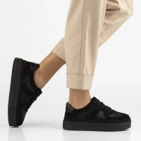 Skórzane sneakersy Filippo DP7174/25 BK czarne