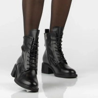 Leather heeled ankle boots Filippo DBT8019/26 BK black