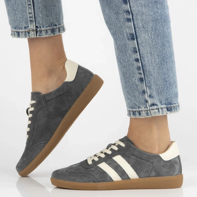 Leather sneakers Filippo DP6741/25 GR grey