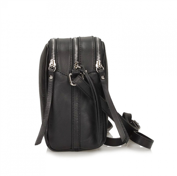 Torebka Toscanio Listonoszka Skórzana A48 czarna