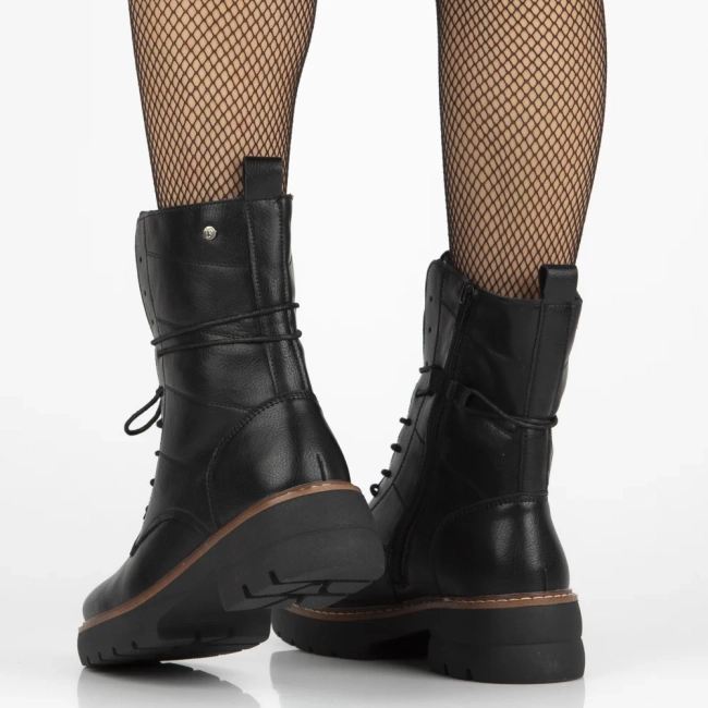 Leather ankle boots Filippo DBT7263/25 BK black