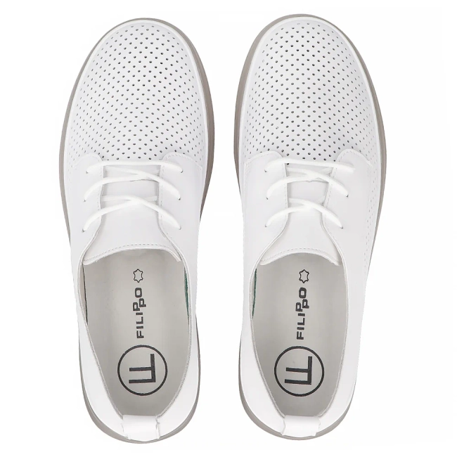 Leather shoes Filippo DP6788/25 WH white