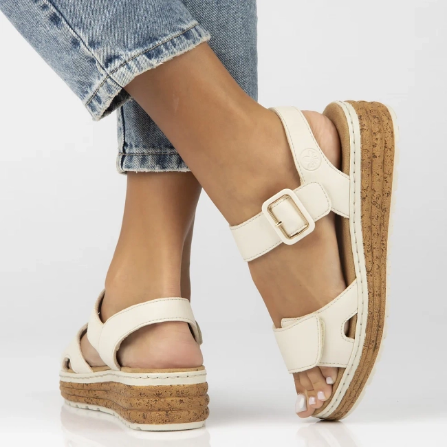 Sandals Rieker 62760-60 beige