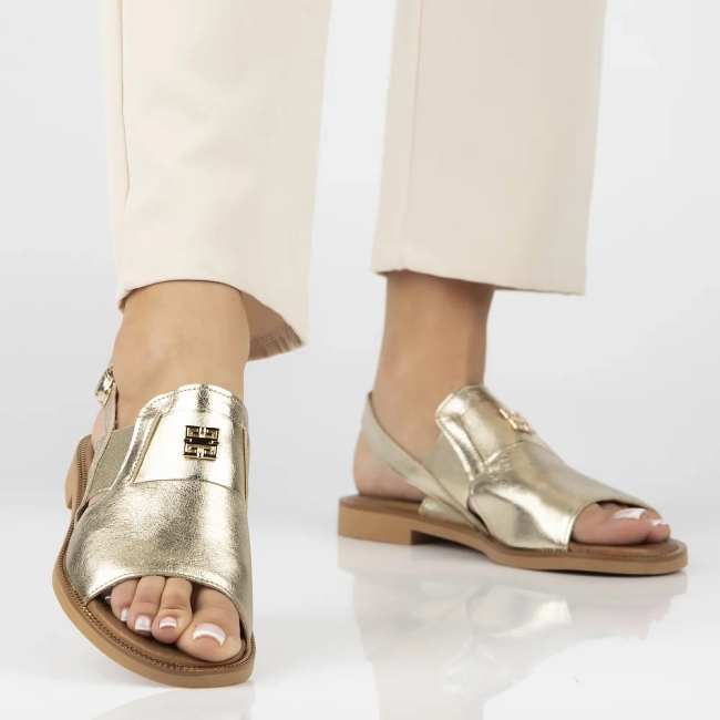 Leather sandals Filippo 40385 gold