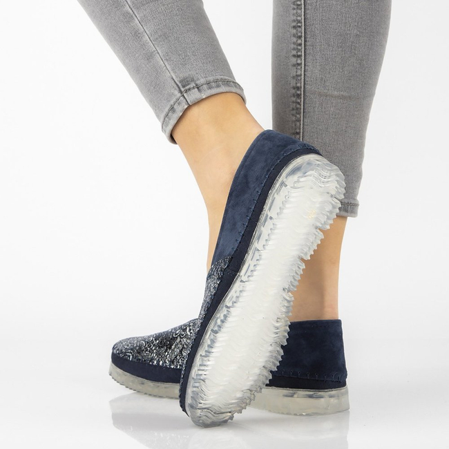 Leather shoes Filippo DP2147/21 NV navy blue