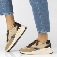 Skórzane sneakersy Filippo DP7105/25 BE beżowe