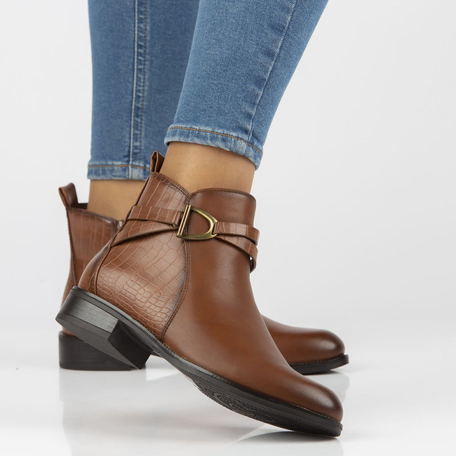 Botki Filippo DBT3066/21 BR brązowe