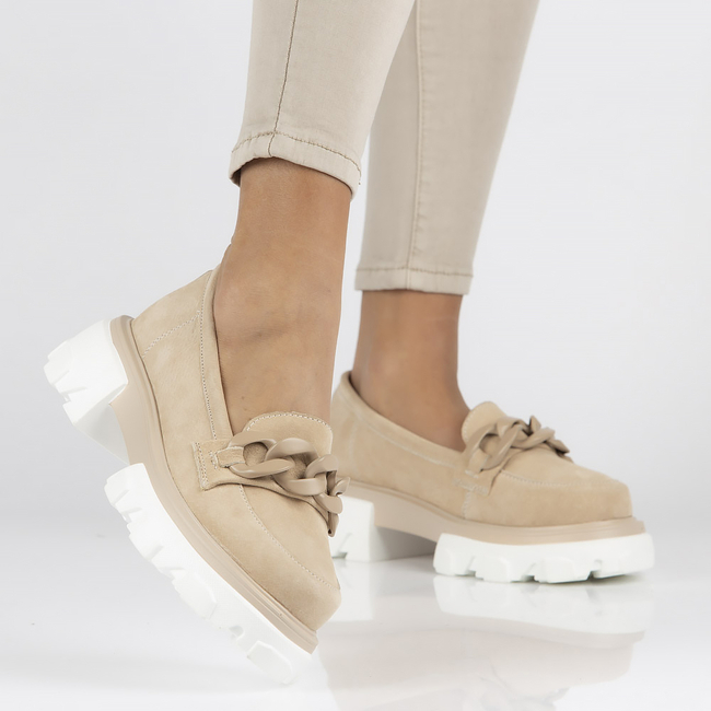 Leather shoes Filippo DP3718/22 BE beige